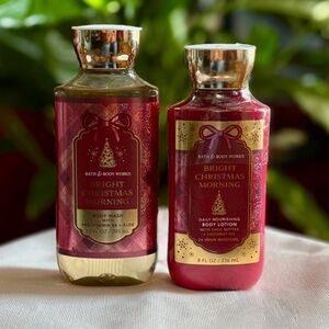 Bath & Body Works Bright Christmas Morning Body Wash and Body Lotion Set